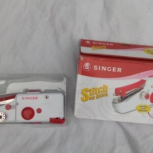 Singer Stitch Sew Quick Handheld Sewing Machine - Red and White